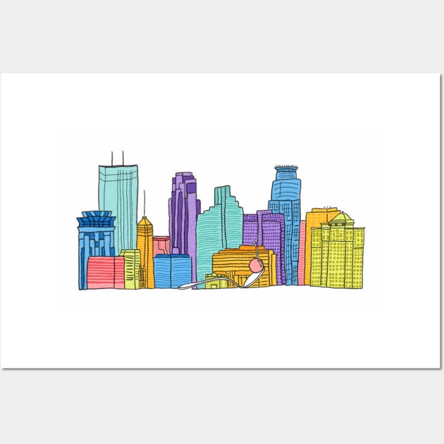 Minneapolis Skyline Wall Art by Felipithecus